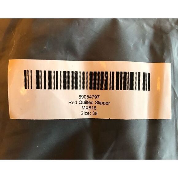 CEVILLE - L Sz 7.5 (38) Red Quilted Nylon Slippers. EVA Sole & Fleece Lining NWT - Picture 16 of 16